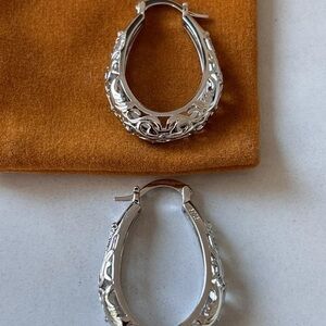 Elegant Silver Hoop Earrings